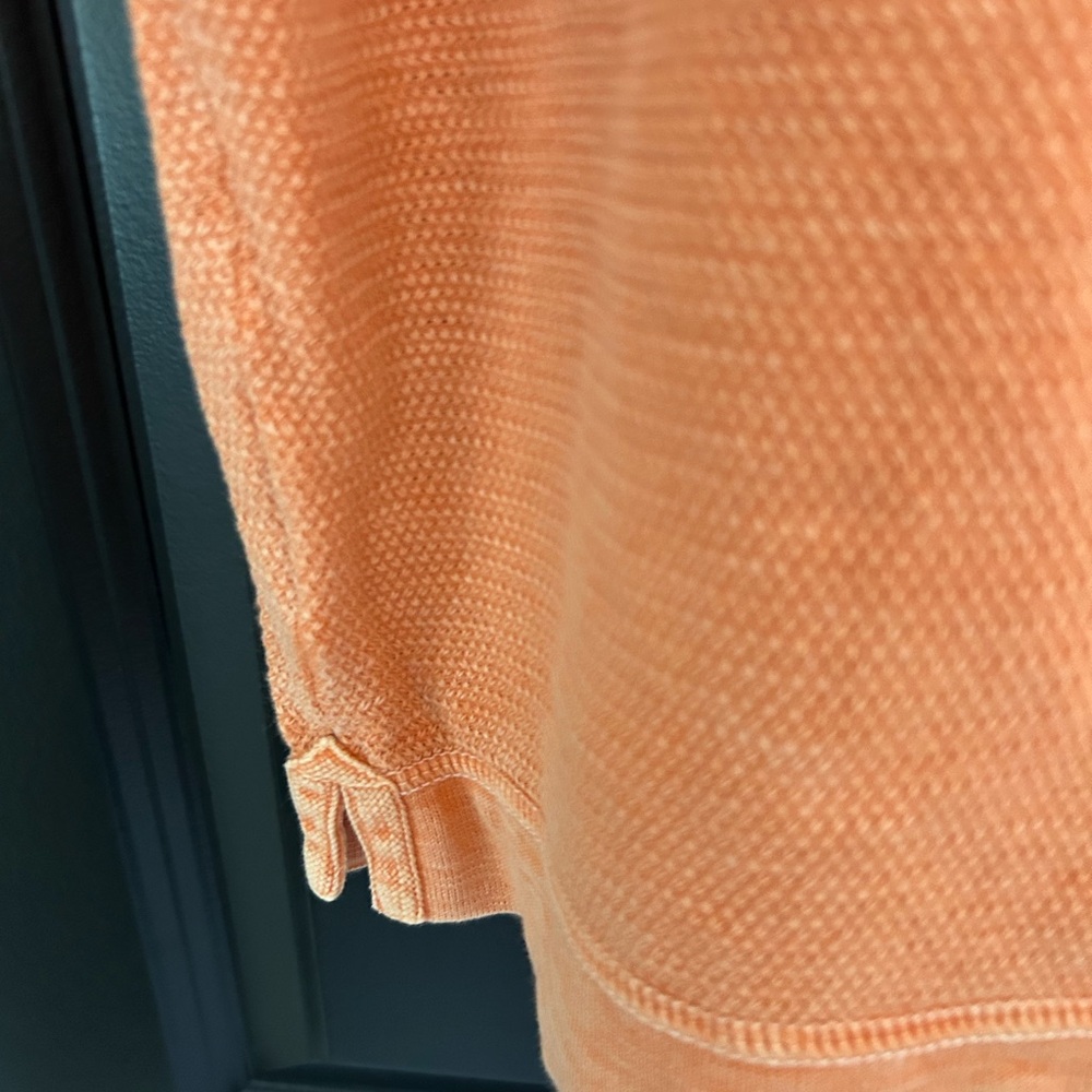 Tommy Bahama Men’s XXL Orange Quarter Zip Pullover Sweater 100% Cotton Tropical - Picture 5 of 5